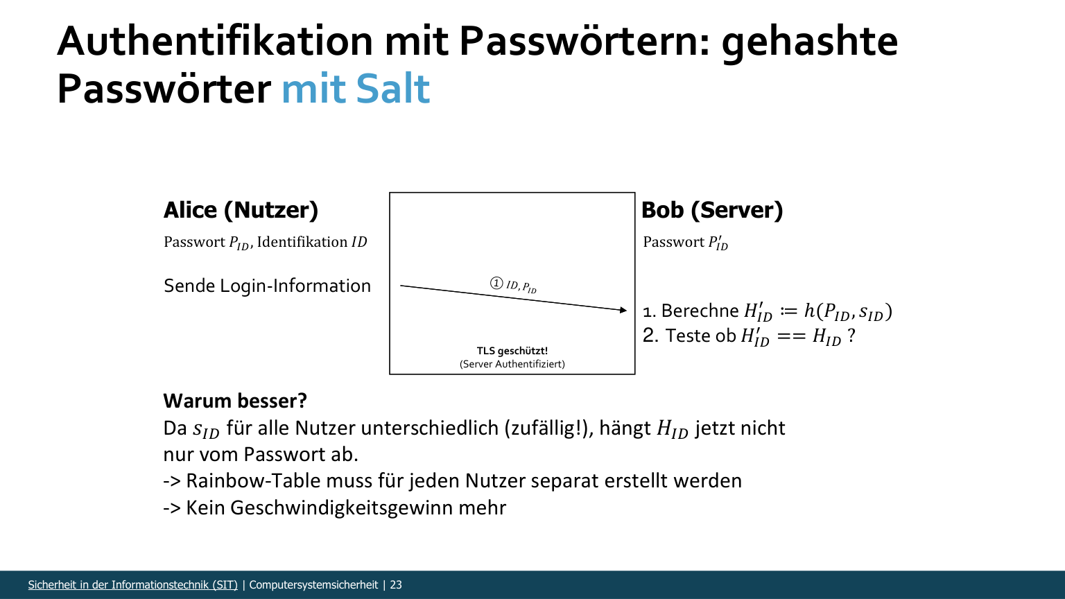 Password storage·Salt·Slow KDF 관련 강의 스크립트 대표 슬라이드